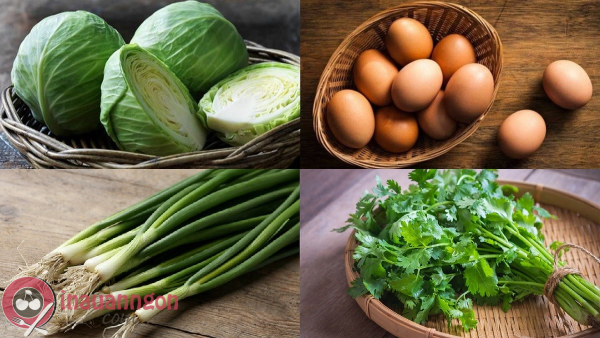 Nguyên liệu cần chuẩn bị cho món bắp su xào trứng