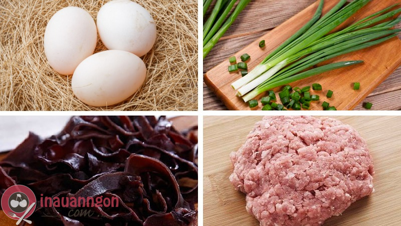 Nguyên liệu cần có để nấu món chả hấp trứng